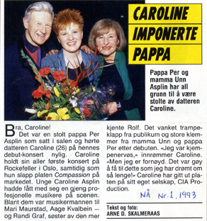 Caroline imponerte pappa